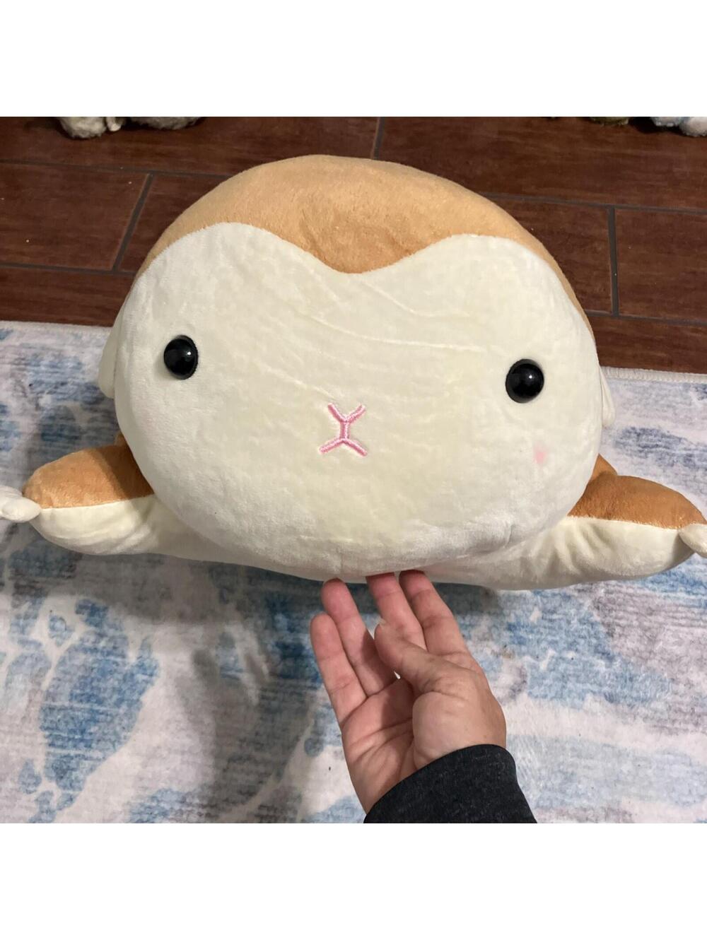NWT- 14”x15” Amuse Saru Monkey Plush Pillow Kawaii Plushie Round 1 Prize Toy